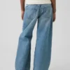 Kinderjeans met lage taille, wijd been