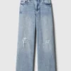 Kinderjeans met lage taille, wijd been