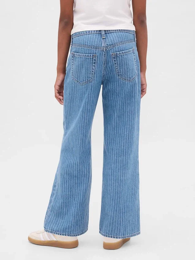 Kinderjeans met lage taille, wijd been