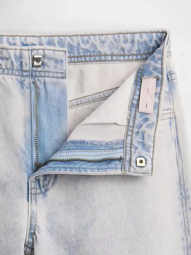 Kinderjeans met lage taille, wijd been