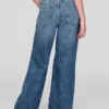 Kinderjeans met lage taille, wijd been