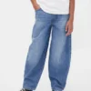 Kinderjeans met losse pasvorm en taps toelopende pijpen