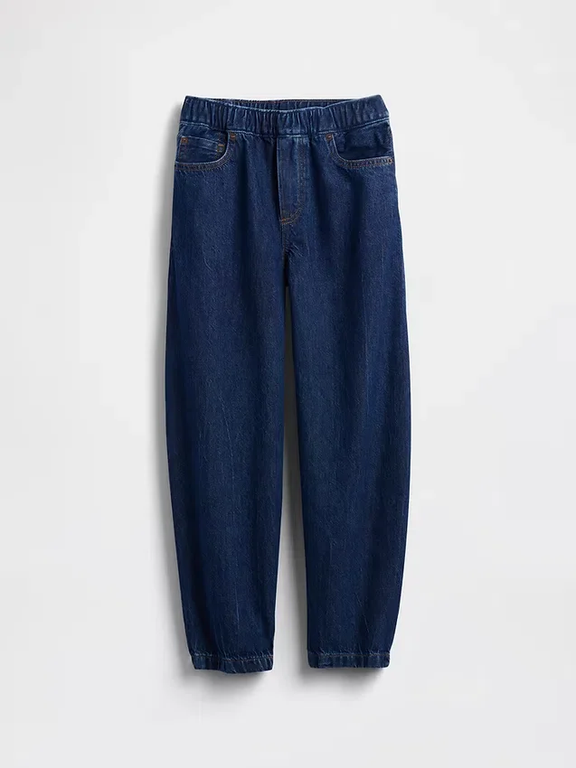Kinderjeans met losse pasvorm en taps toelopende pijpen