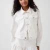 Kinderjeansjasje met oogjes