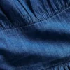 Kinderjeansminijurk met pofmouwtjes