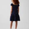 Kinderjurk met stippen en verlaagde taille