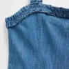 Kinderjurk van denim met lage taille