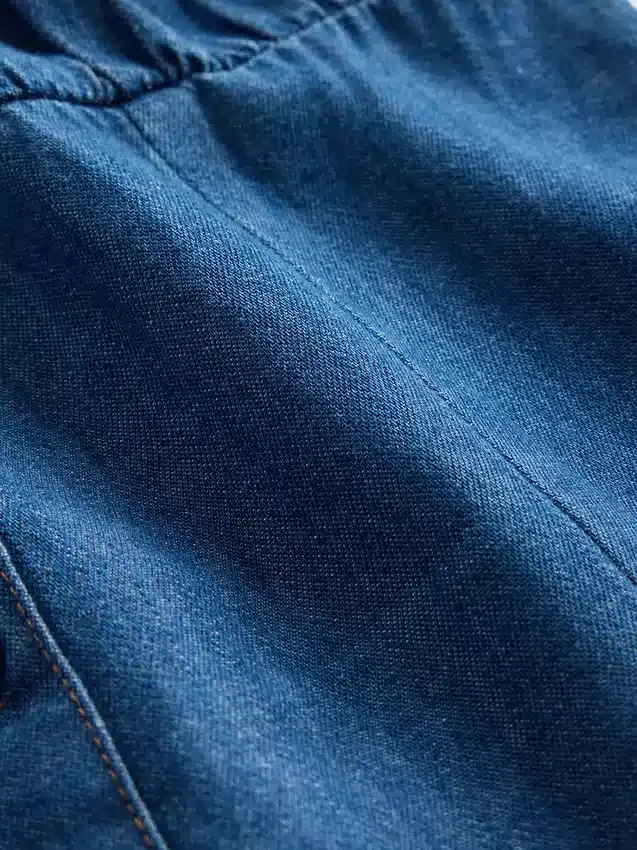 Kinderjurk van denim met lage taille