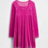 Kinderjurk van fluweel met empire-taille
