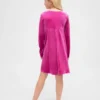 Kinderjurk van fluweel met empire-taille