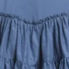 Kinderjurk van gemengde materialen met gelaagde tanktop