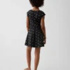 Kinderjurk van jersey met vierkante hals