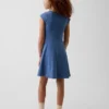 Kinderjurk van jersey met vierkante hals