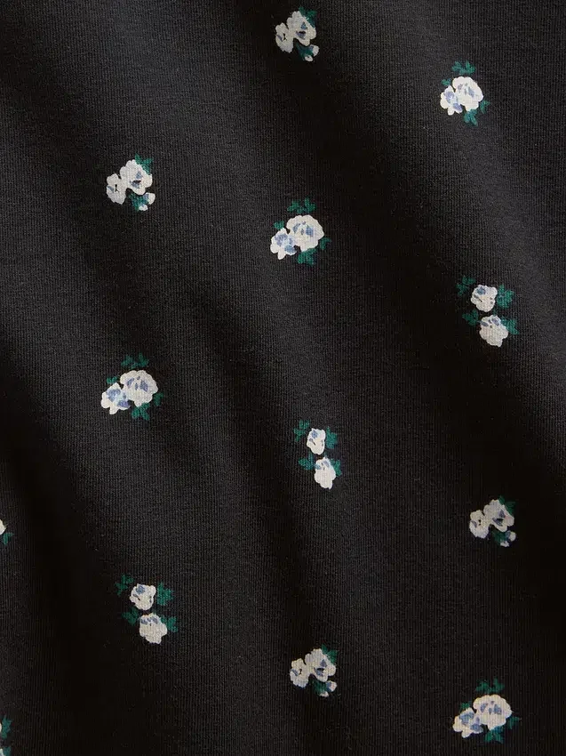 Kinderjurk van jersey met vierkante hals