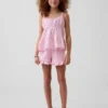 Kinderkatoenen gaaskorte broek met ruches
