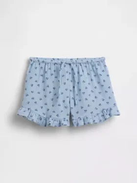 Kinderkatoenen gaaskorte broek met ruches