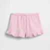Kinderkatoenen gaaskorte broek met ruches