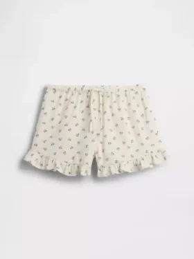 Kinderkatoenen gaaskorte broek met ruches