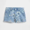 Kinderkorte broeken met lage taille en bloemenprint