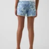 Kinderkorte broeken met lage taille en bloemenprint
