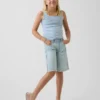 Kinderkorte broeken met lage taille en lang model