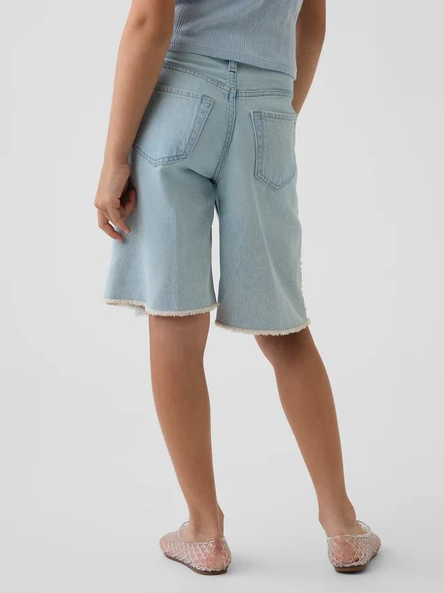 Kinderkorte broeken met lage taille en lang model