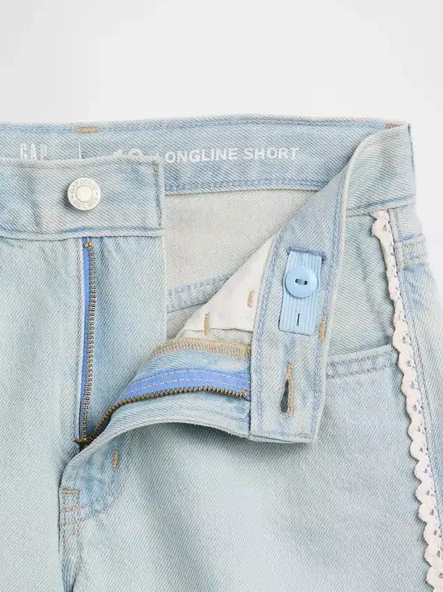 Kinderkorte broeken met lage taille en lang model