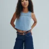 Kinderkorte broeken met lage taille en lang model
