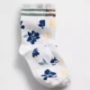 Kinderkorte sokken met bloemenprint