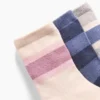 Kinderkorte sokken met kleurblokstrepen (3-pack)