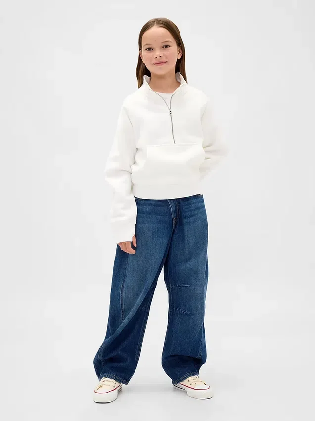 Kinderpullover met halve rits van Vintagesoft