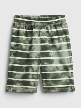 Kinderpyjama-korte broek met gerecyclede tie-dye-strepen