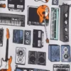 Kinderpyjama-set met korte broek van biologisch geborsteld katoen met muziekprint