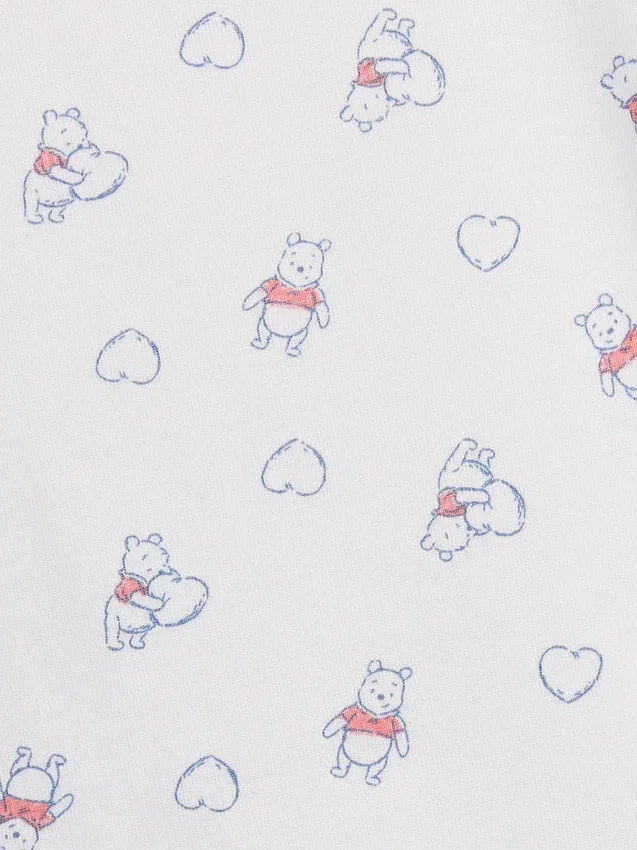 Kinderpyjama-set met Winnie de Poeh van biologisch geborsteld katoen met korte broeken