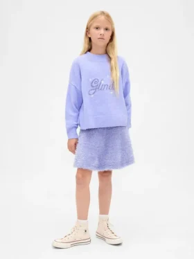 Kinderrok met Wicked Tinsel Eyelash-patroon