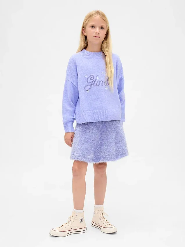 Kinderrok met Wicked Tinsel Eyelash-patroon