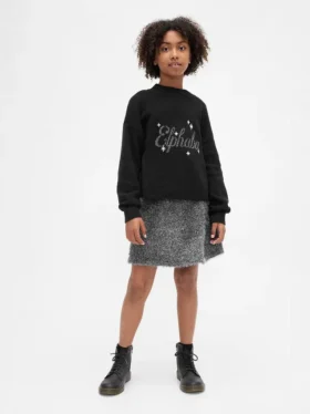 Kinderrok met Wicked Tinsel Eyelash-patroon