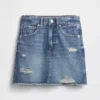 Kinderrok van denim met hoge taille