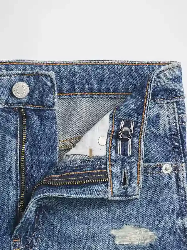 Kinderrok van denim met hoge taille