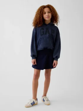 Kinderrokje met omgeslagen tailleband