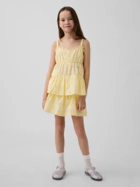 Kinderrokje met oogjes en omgeslagen zoom