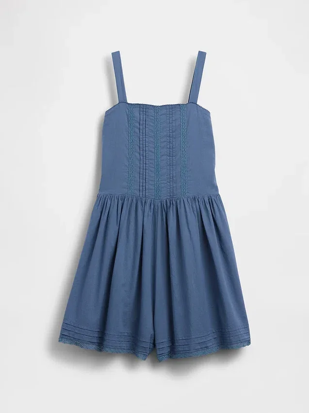 Kinderromper met kanten rand