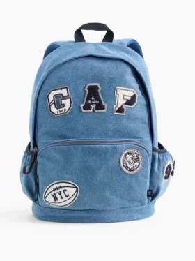 Kinderrugzak van denim met logopatch