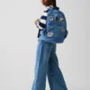 Kinderrugzak van denim met logopatch