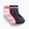 Kindersokken met varsitystrepen (4-pack)
