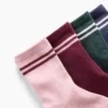 Kindersokken met varsitystrepen (4-pack)