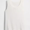 Kindertanktop met ronde hals en ribboord