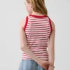 Kindertanktop met ronde hals en ribboord