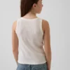 Kindertanktop met ronde hals en ribboord