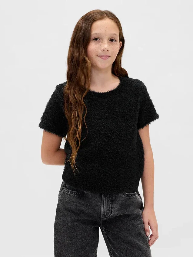 Kindertrui met 'eyelash'-effect